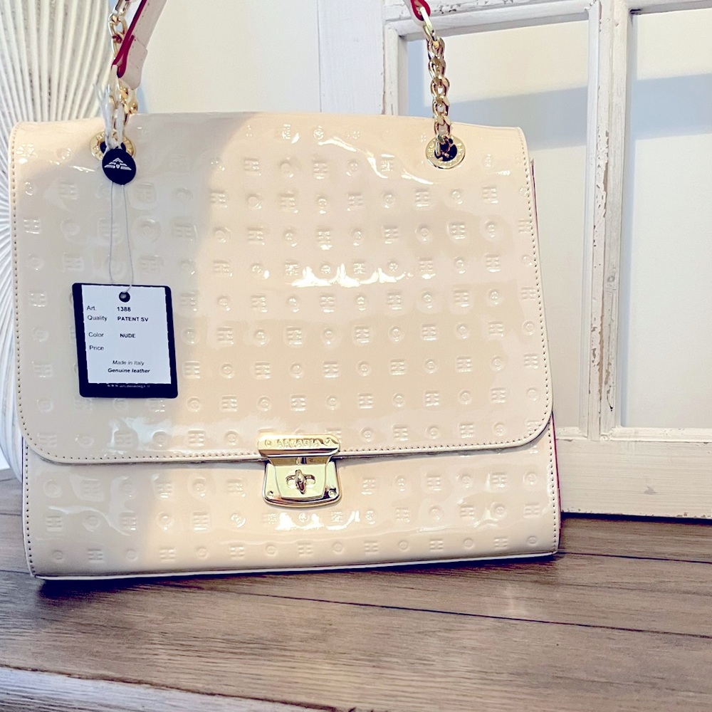 NWT, Arcadia Patent Leather Satchel Handbag